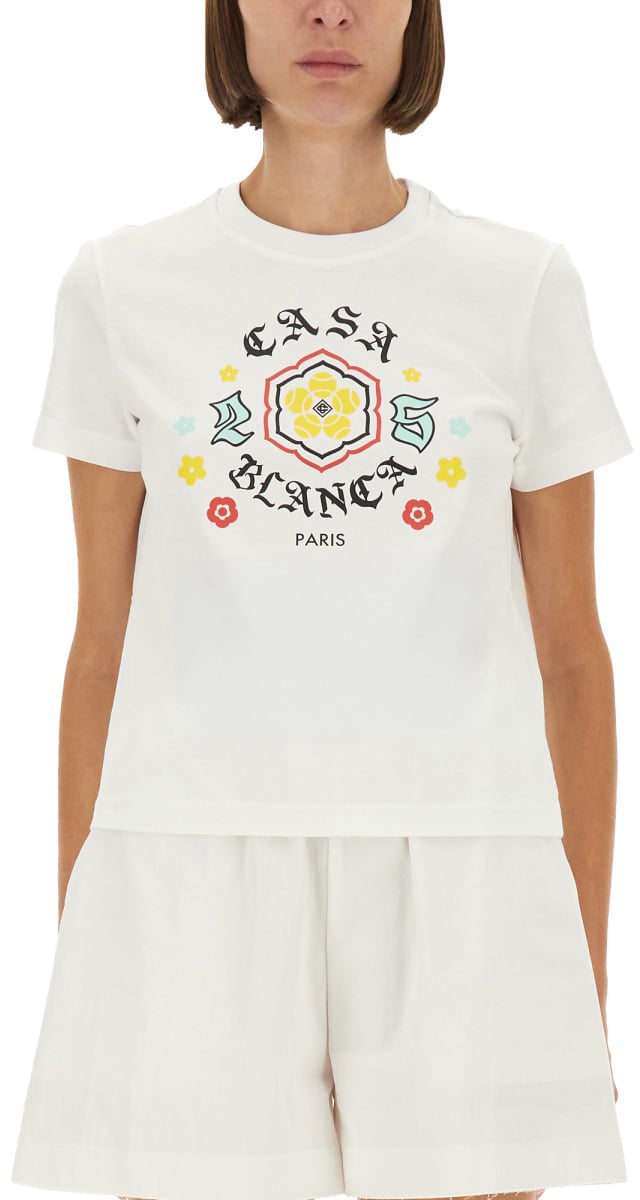 Casablanca T-SHIRT "EMBLEM" Wit