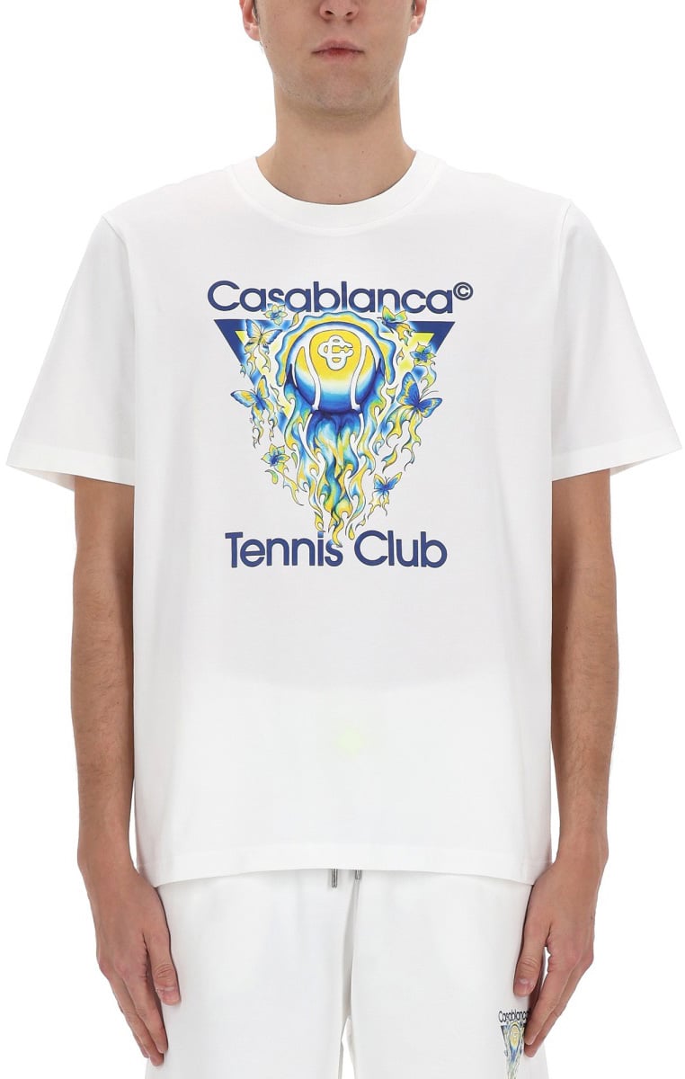 Casablanca T-SHIRT WITH PRINT Wit