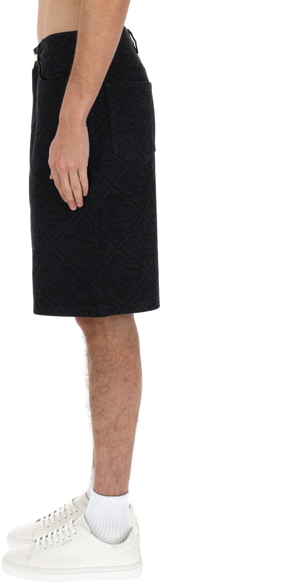Casablanca SHORTS "LASER MONOGRAM" Zwart