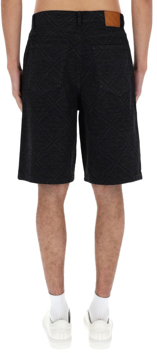 Casablanca SHORTS "LASER MONOGRAM" Zwart