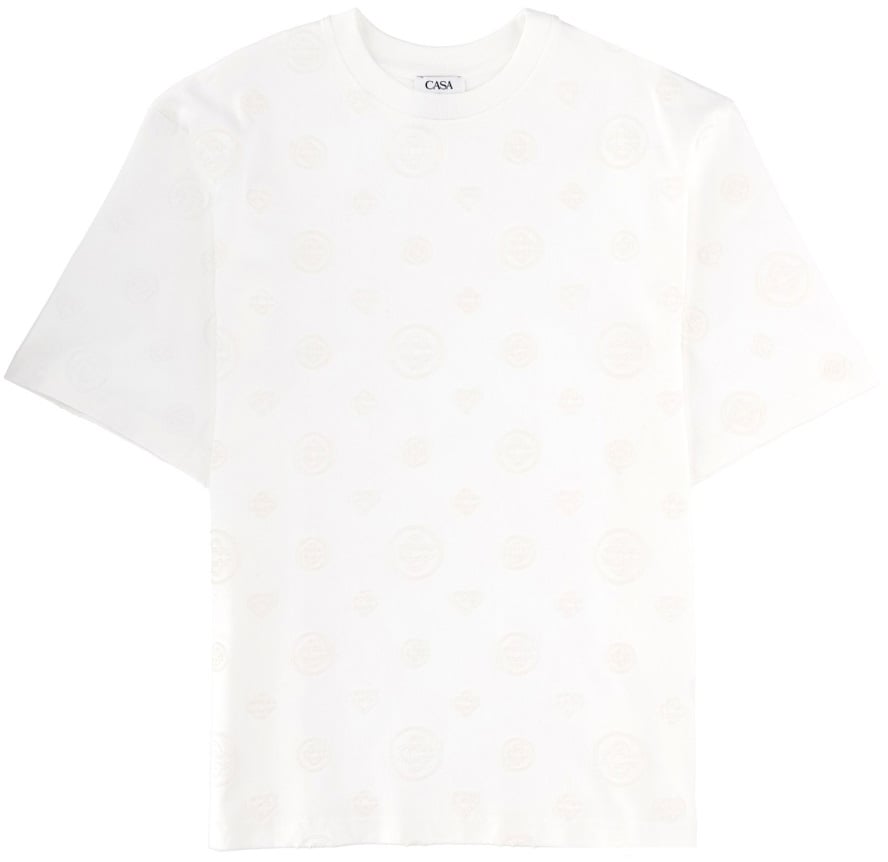 Casablanca T-SHIRT WITH MONOGRAM DETAILS Wit