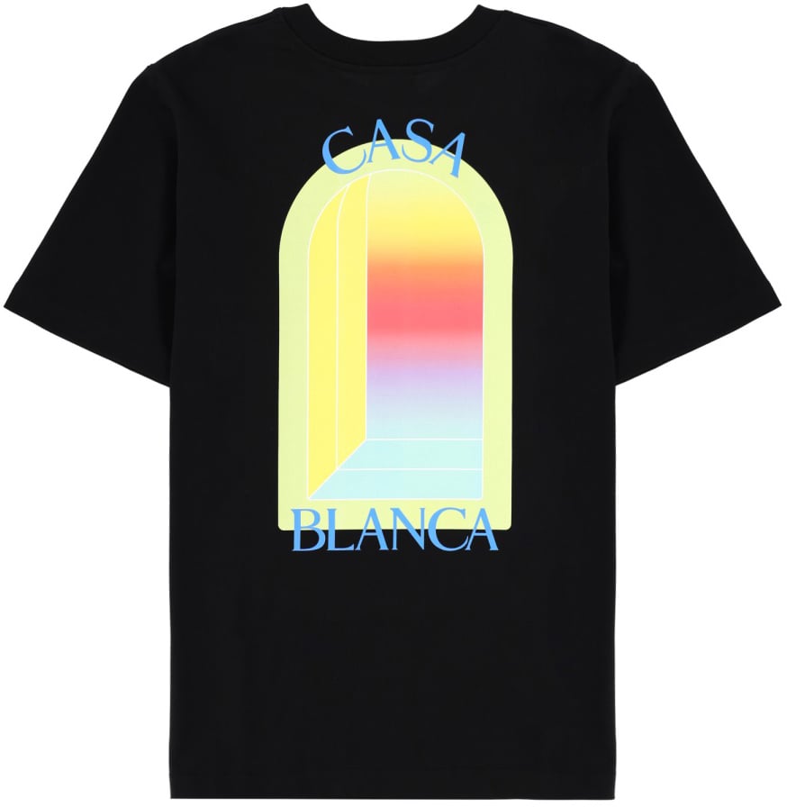 Casablanca T-SHIRT WITH PRINT Zwart