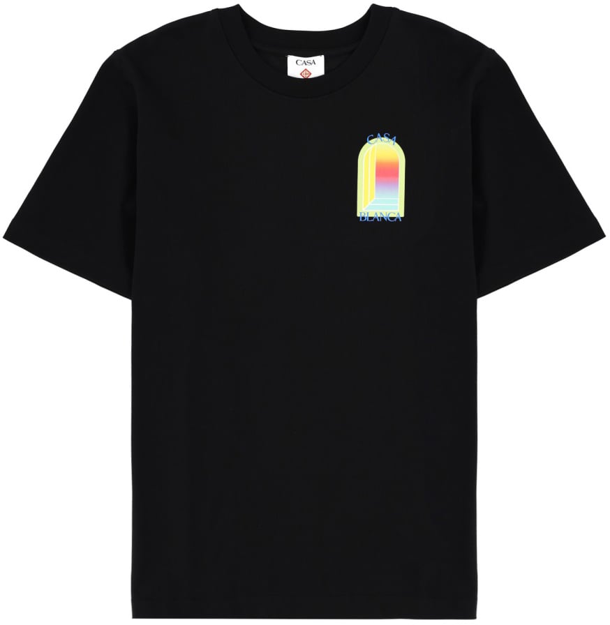 Casablanca T-SHIRT WITH PRINT Zwart