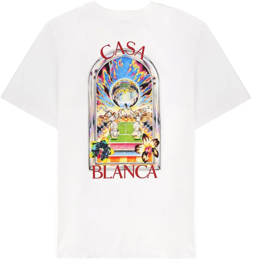 Casablanca T-SHIRT CON STAMPA Wit