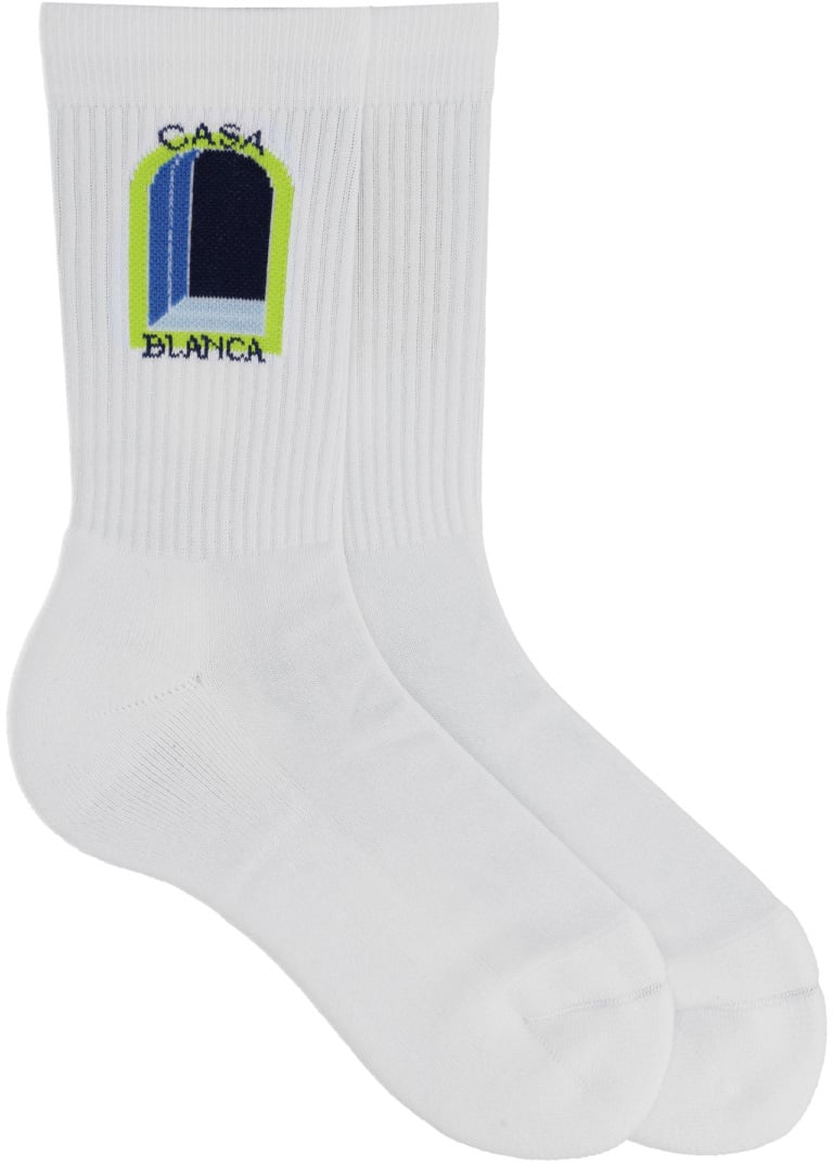Casablanca SOCKS WITH LOGO Wit
