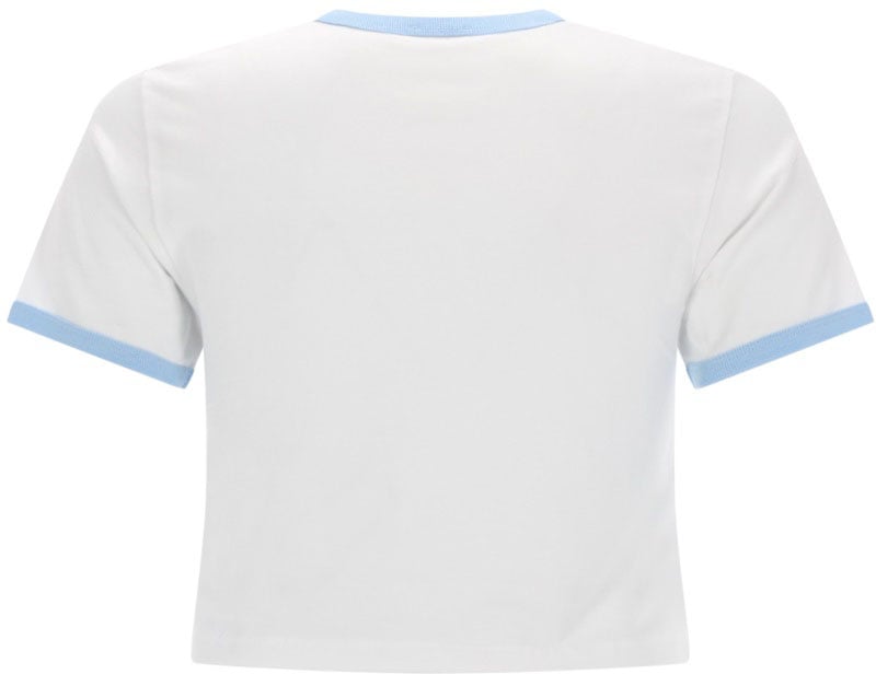 Casablanca "TENNIS LANDSCAPE RINGER" T-SHIRT Wit