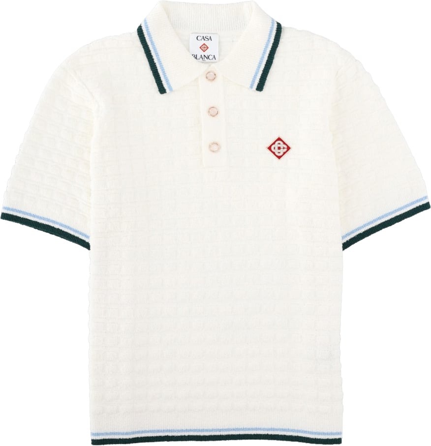 Casablanca POLO BOUCLÉ CON LOGO Wit