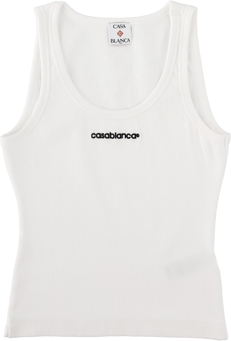 Casablanca TANK TOP CON LOGO Wit