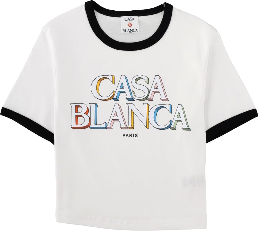 Casablanca T-SHIRT "STACKED LOGO" Wit