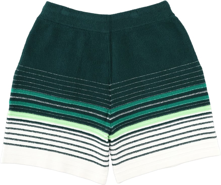 Casablanca SHORTS A RIGHE BOUCLÉ Groen