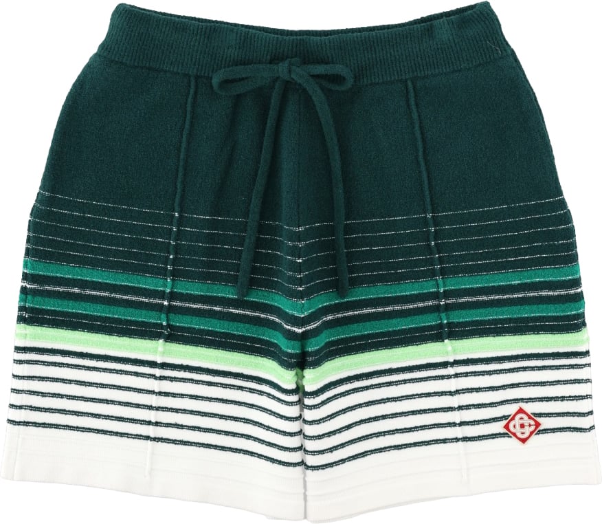Casablanca SHORTS A RIGHE BOUCLÉ Groen