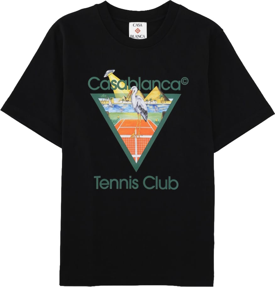 Casablanca T-SHIRT CON STAMPA Zwart