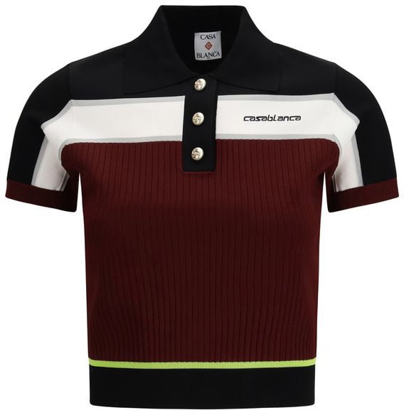 Casablanca Casablanca Multicolor Viscose Polo Shirt Divers