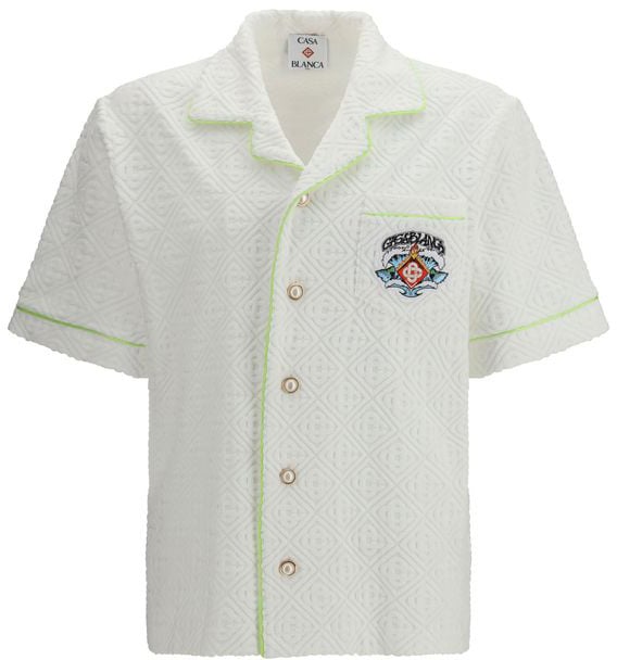 Casablanca White Cotton Dress Shirt Wit