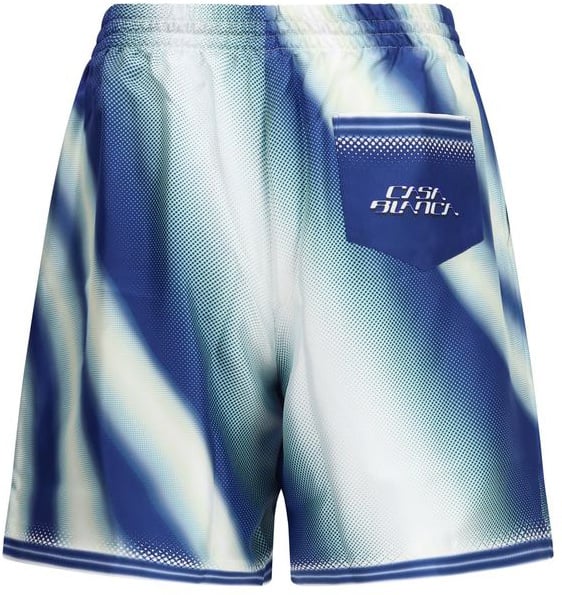 Casablanca Blue Silk Bermuda Shorts Blauw