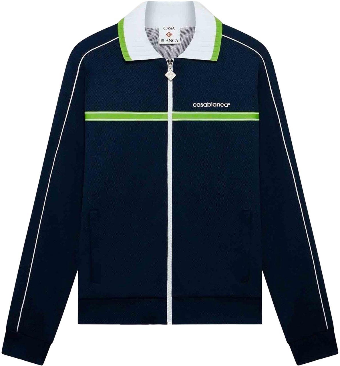 Casablanca Heren Round Pique Track Jack Blauw Blauw