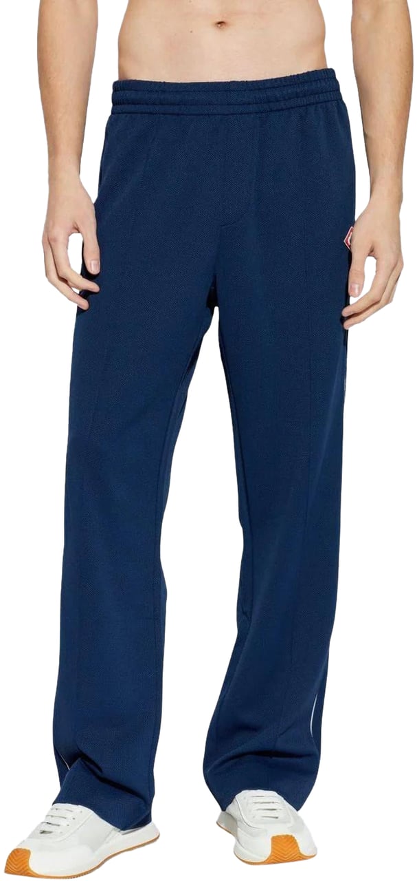 Casablanca Heren Round Pique Track Pants Blauw Blauw
