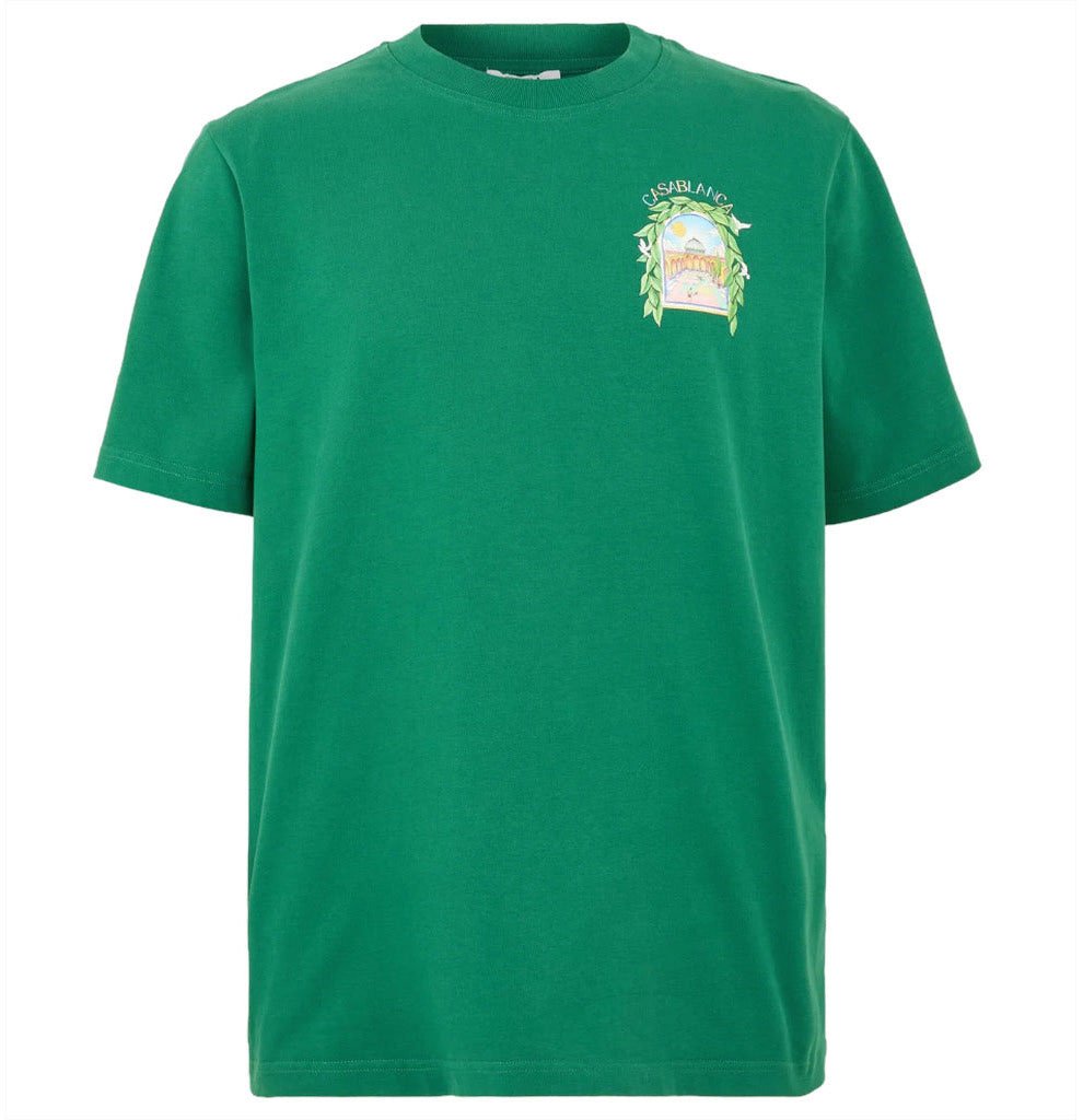 Casablanca Printed T-shirt L'arch De Tennis Groen