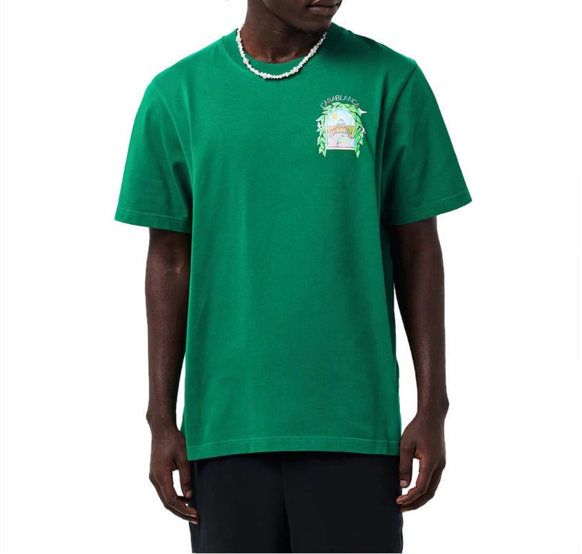 Casablanca Printed T-shirt L'arch De Tennis Groen