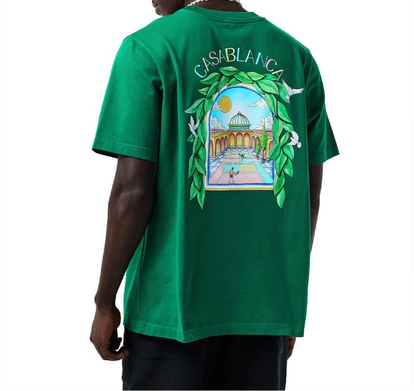 Casablanca Printed T-shirt L'arch De Tennis Groen