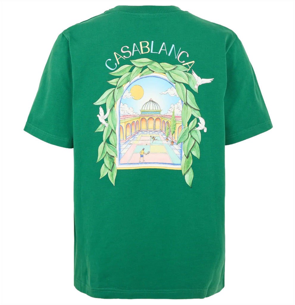Casablanca Printed T-shirt L'arch De Tennis Groen