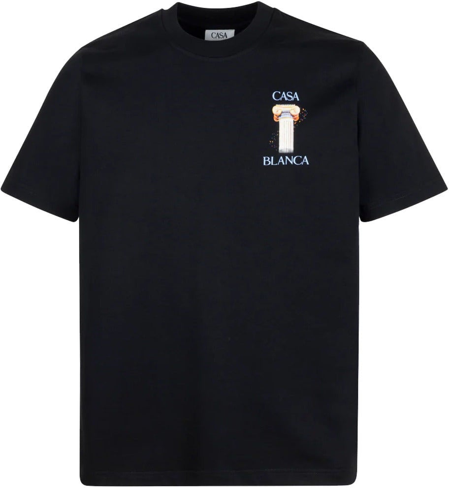 Casablanca t-shirt la colomne Zwart