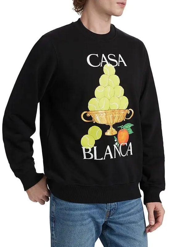 Casablanca le triomphe de tennis printed Zwart