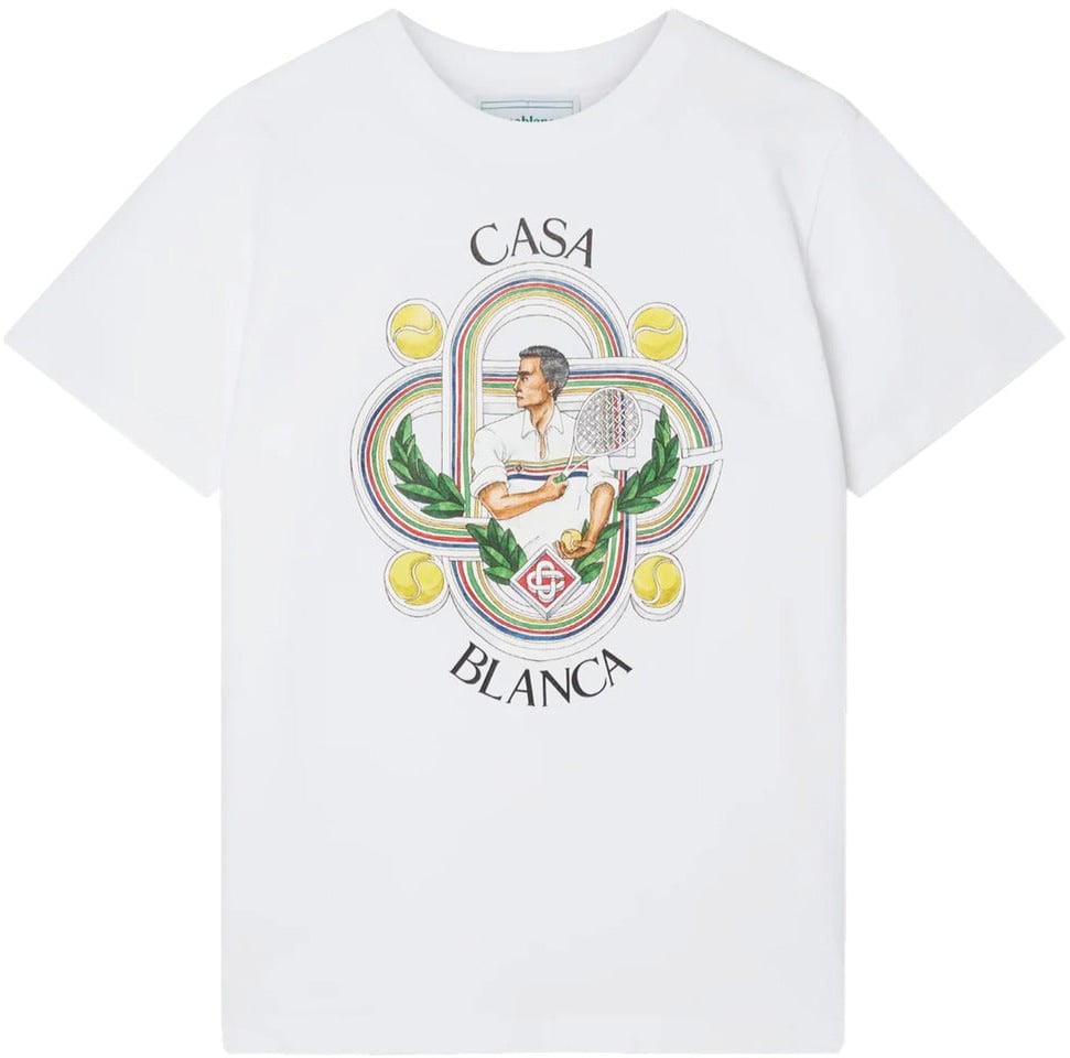 Casablanca T-shirt Tennis Club Wit