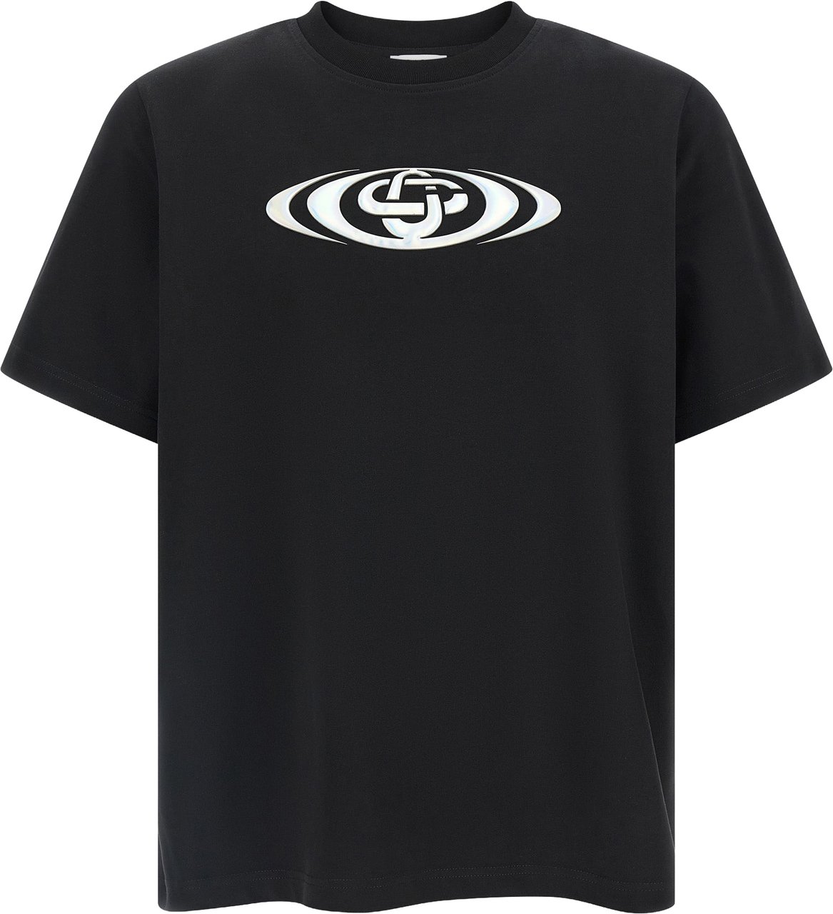 Casablanca Black Organic Cotton T-Shirt Zwart