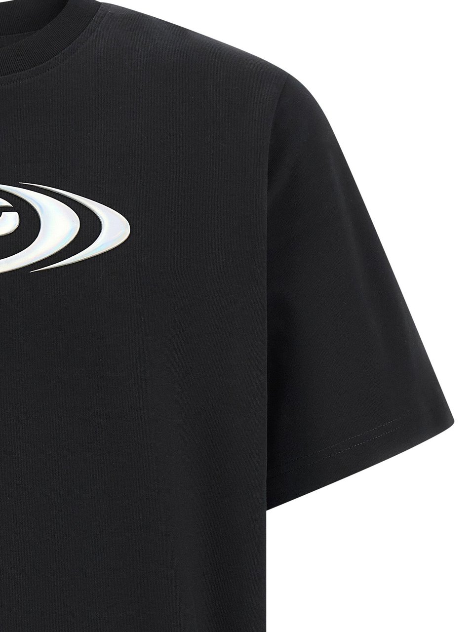 Casablanca Black Organic Cotton T-Shirt Zwart
