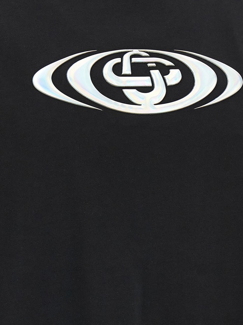 Casablanca Black Organic Cotton T-Shirt Zwart