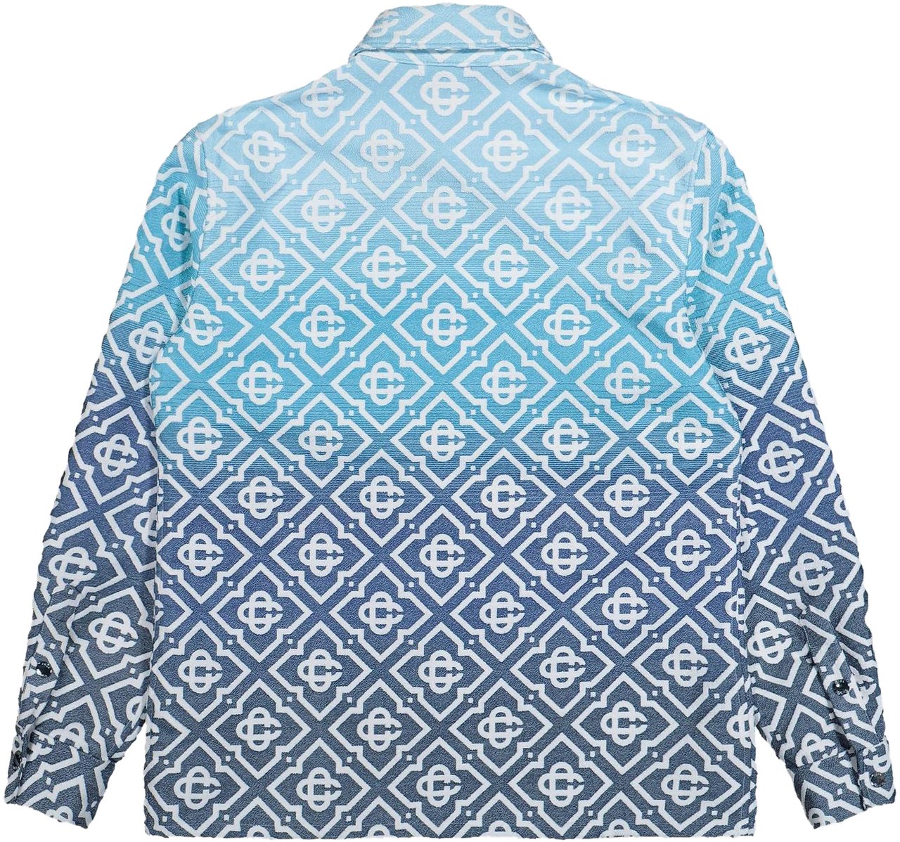 Casablanca Heren Boucle Jacquard Shacket Blauw overhemd Blauw