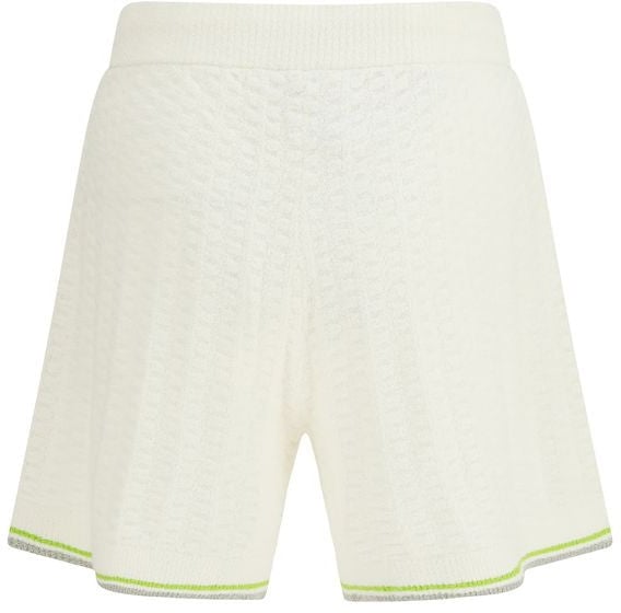 Casablanca White Cotton Bermuda Shorts Wit