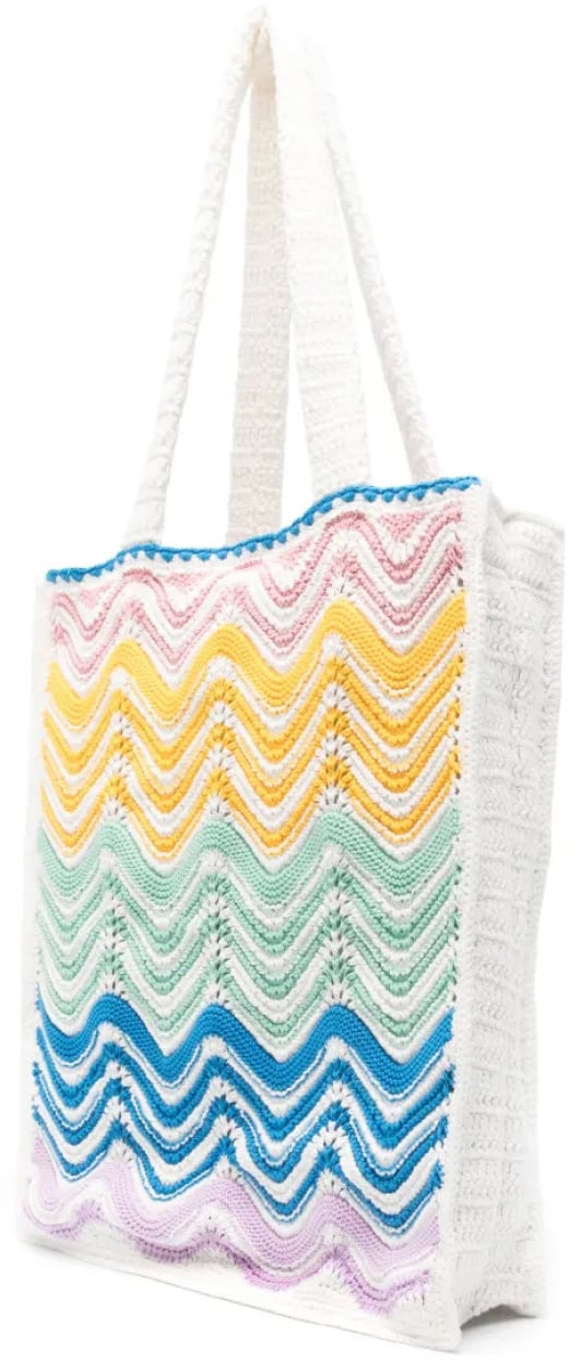 Casablanca Gradient Wave Crochet Tote Bag Divers