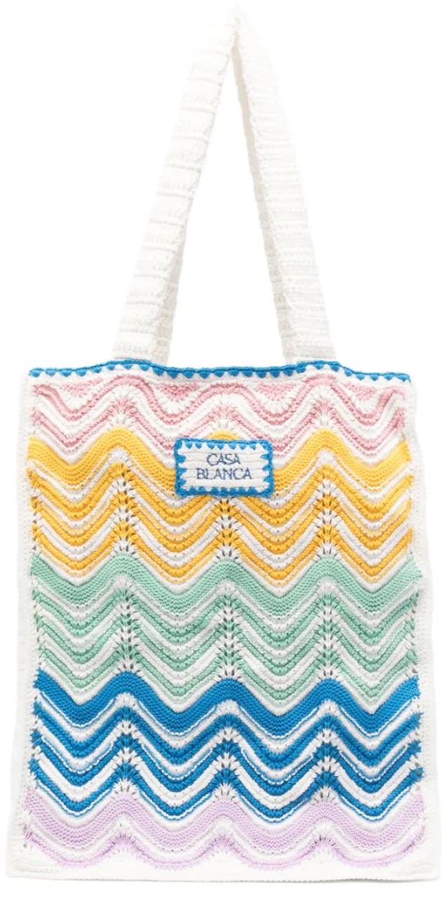 Casablanca Gradient Wave Crochet Tote Bag Divers
