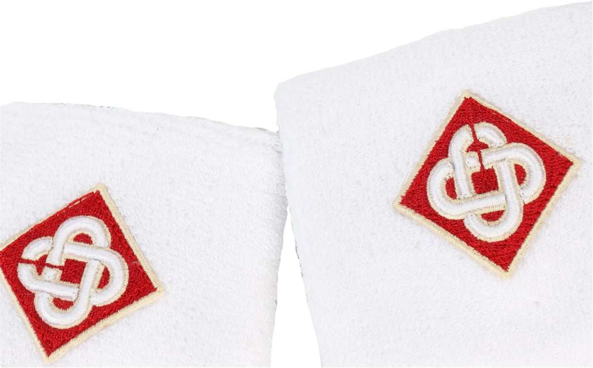 Casablanca Red Diamond Logo Waistband Cuffs Wit