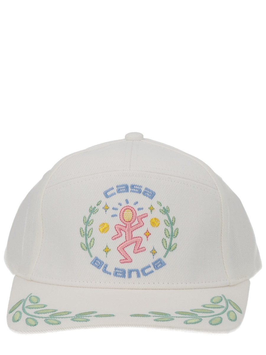 Casablanca White Dance Joy Embroidered Hat Wit
