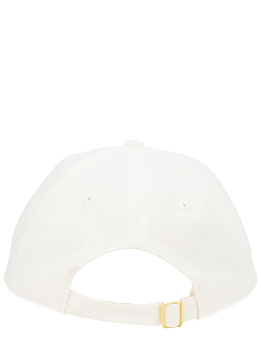 Casablanca Structured Cotton Embroidered Logo Hat Wit