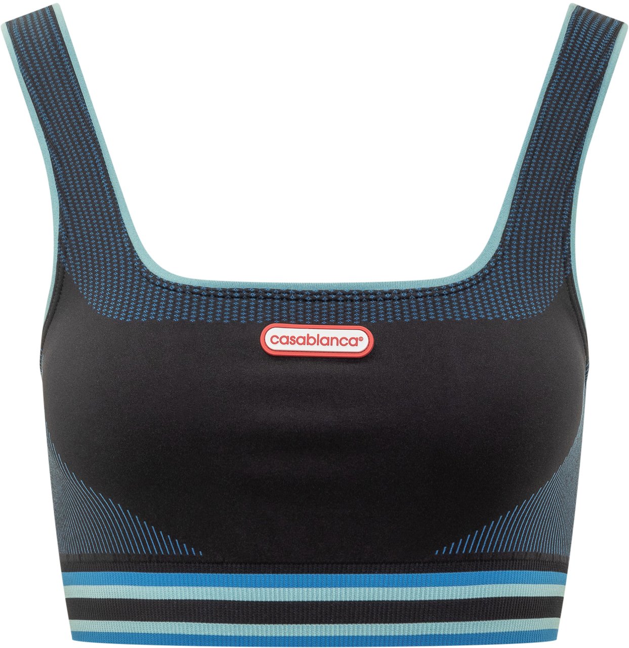 Casablanca Casablanca Top Sportivo con Dettagli Azzurri Divers