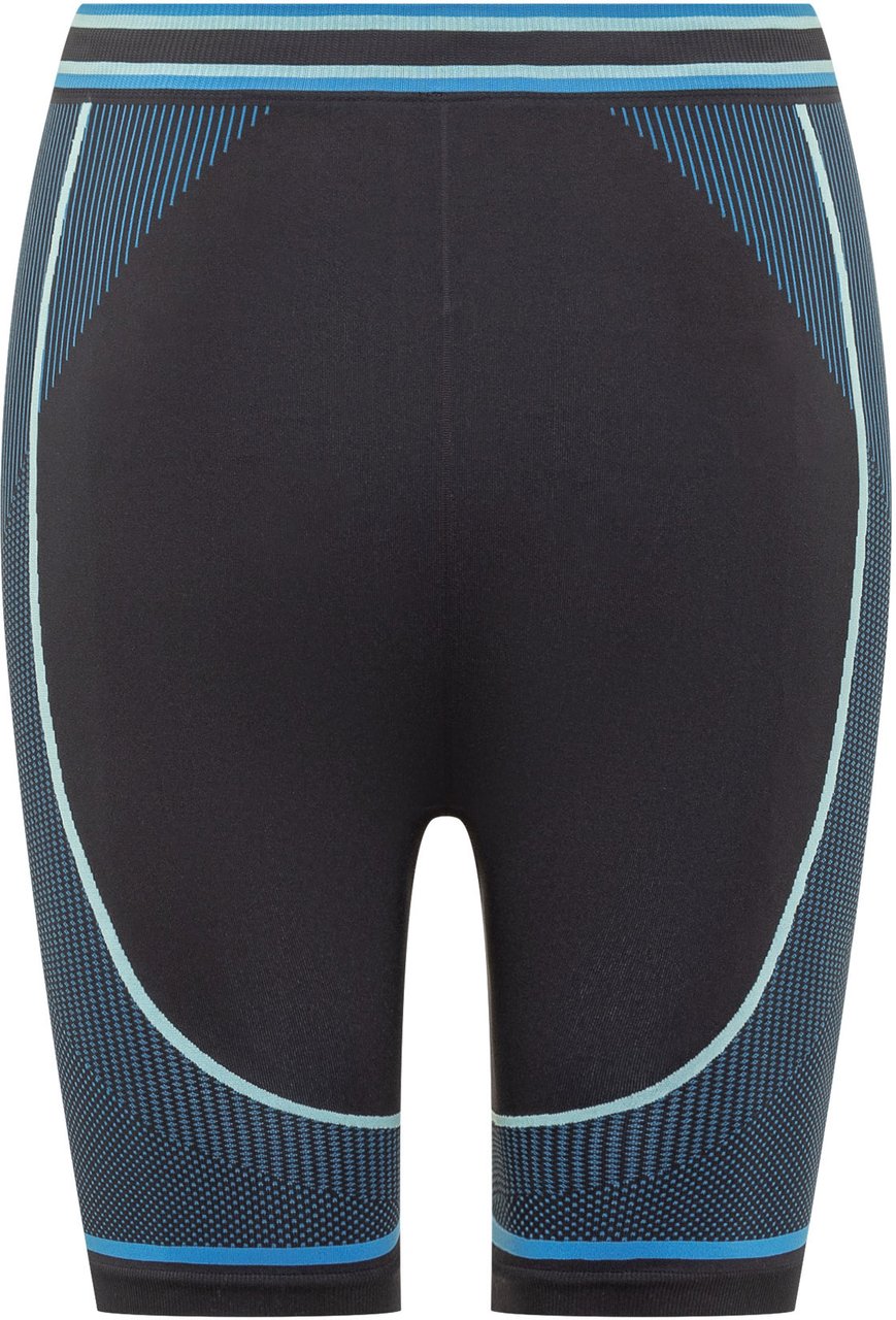 Casablanca Casablanca Biker Shorts con Dettagli Azzurri Zwart