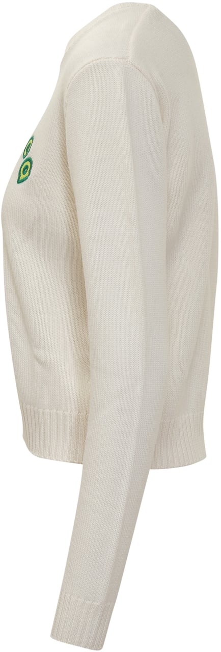 Casablanca Casablanca Maglione Bianco con Ricamo Tennis Club Wit