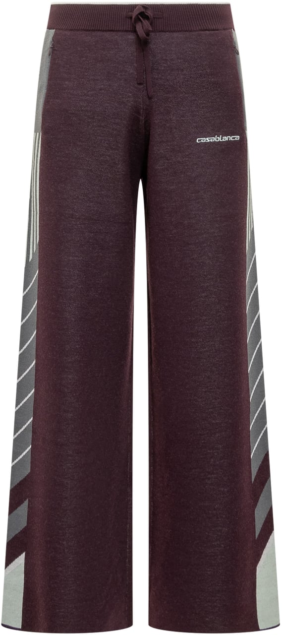 Casablanca Casablanca Pantaloni a Gamba Larga con Dettagli Grafici Rood
