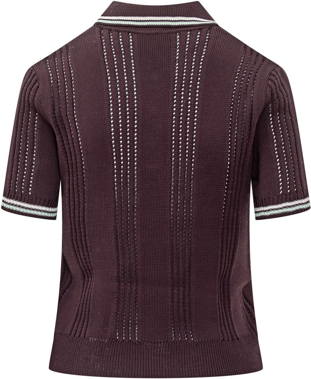 Casablanca Casablanca Polo in Maglia con Dettagli a Righe Bruin