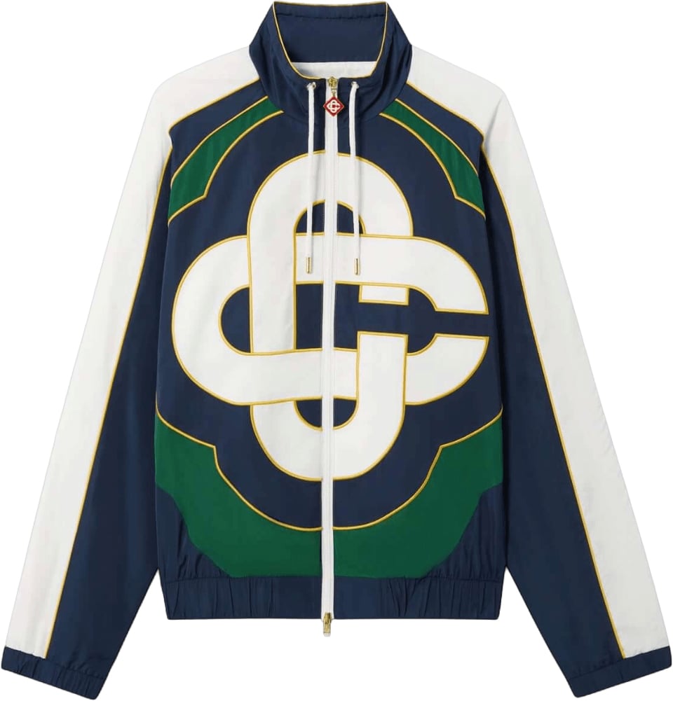 Casablanca CC APPLIQUE COLOURBLOCK WINDBREAKER JACKET Navy