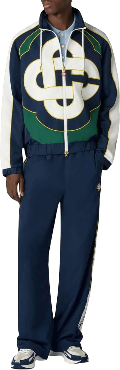 Casablanca CC APPLIQUE COLOURBLOCK WINDBREAKER JACKET Navy