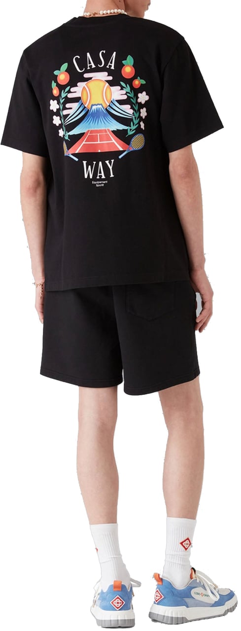 Casablanca Casa Way Mountain T-Shirt black Zwart