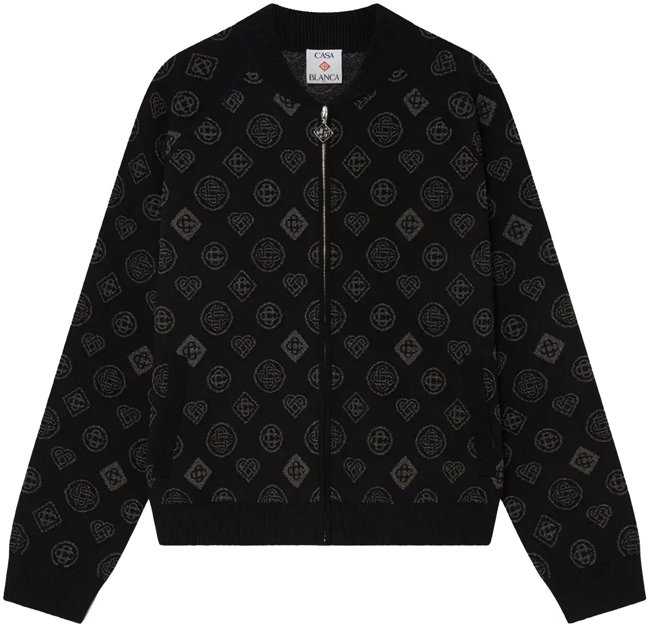 Casablanca CITY JACQUARD BOMBER JACKET Zwart