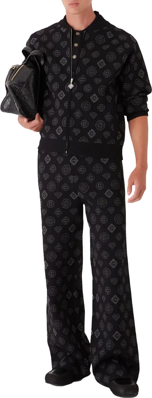 Casablanca CITY JACQUARD BOMBER JACKET Zwart