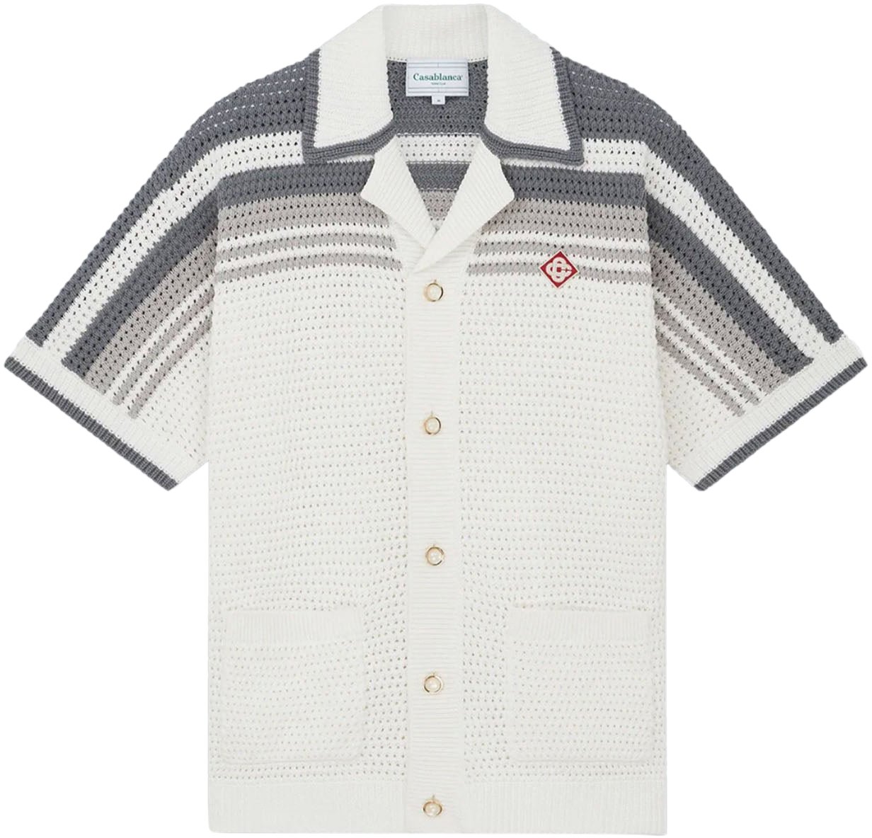 Casablanca CROCHET SHIRT WHITE / GREY Wit