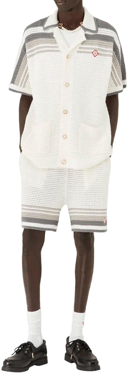 Casablanca CROCHET SHORTS WHITE / GREY Wit
